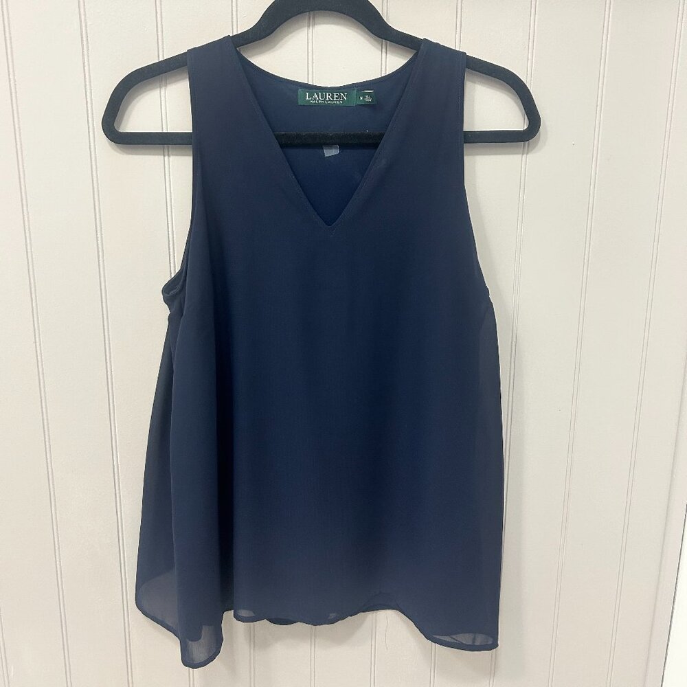 Womens navy medium Ralph Lauren sleeveless blouse
